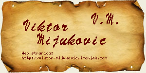 Viktor Mijuković vizit kartica